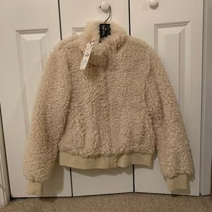 Zara teddy bear bomber jacket S